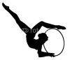 Rhythmic Gymnastics silhouette　新体操のシルエット2
